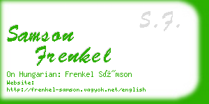 samson frenkel business card